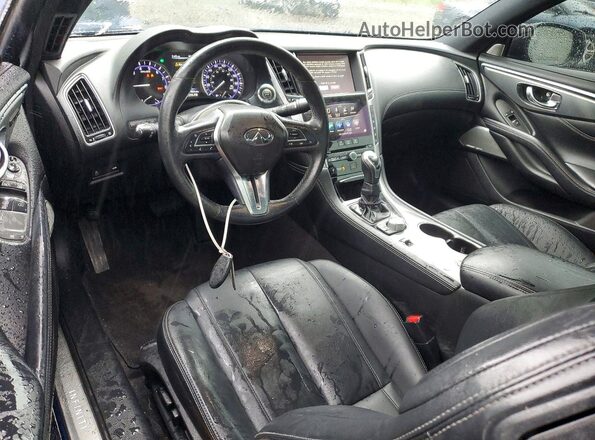 JN1EV7EL6HM552001 2017 INFINITI Q60 Синий Вид щитка приборов