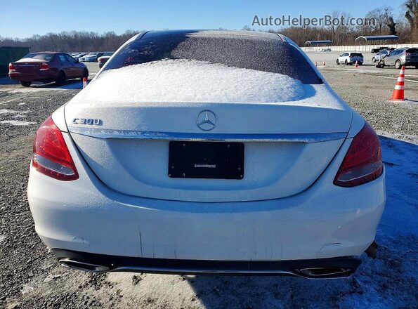 55SWF4JB6HU195372 2017 MERCEDES-BENZ C-CLASS White Widok wnętrza z przodu