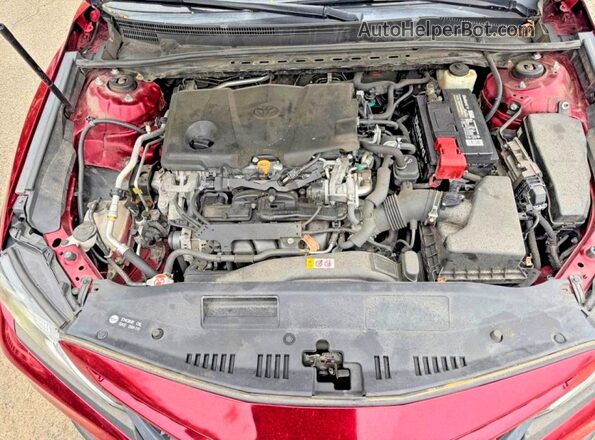 4T1B11HK0JU500358 2018 TOYOTA CAMRY Red Dashboard view