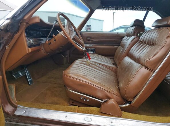 6L67S3Q446477 1973 CADILLAC ELDORADO Brown Front interior view