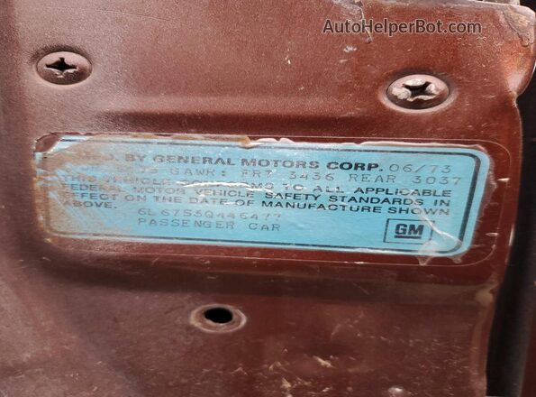 6L67S3Q446477 1973 CADILLAC ELDORADO Brown Engine compartment view