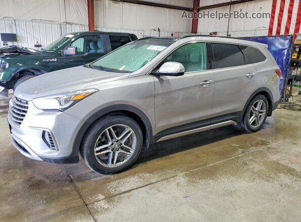 KM8SRDHF8KU310659 2019 HYUNDAI SANTA Silver Trasero izquierdo