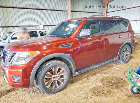JN8AY2NF4JX300188 2018 NISSAN ARMADA Burgundy Trasero izquierdo