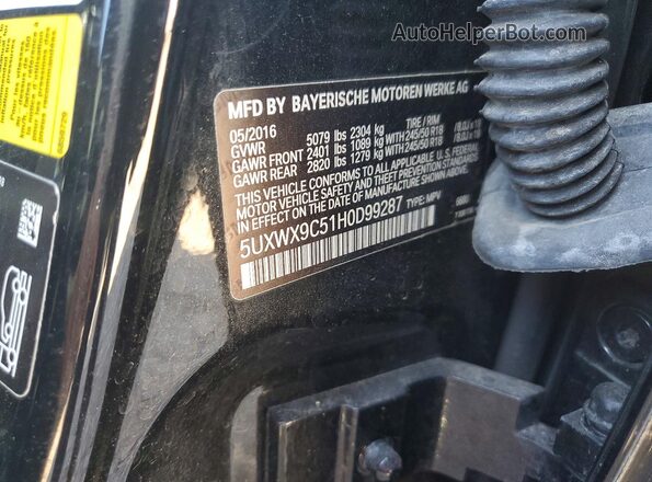 5UXWX9C51H0D99287 2017 BMW X3 Black 