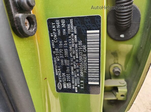 KMHRB8A38RU319186 2024 HYUNDAI VENUE Green 