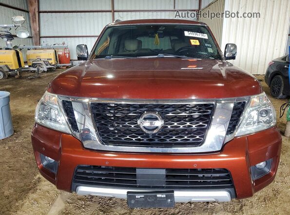JN8AY2NF4JX300188 2018 NISSAN ARMADA Burgundy Vista trasera