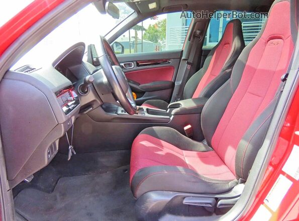 2HGFE1E52NH473702 2022 HONDA CIVIC Red უკანა სავარძლების ხედი