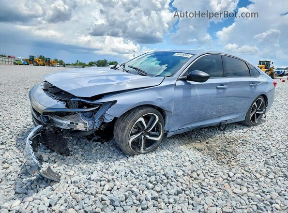 1HGCV1F38NA070239 2022 HONDA ACCORD Синий Задняя левая четверть