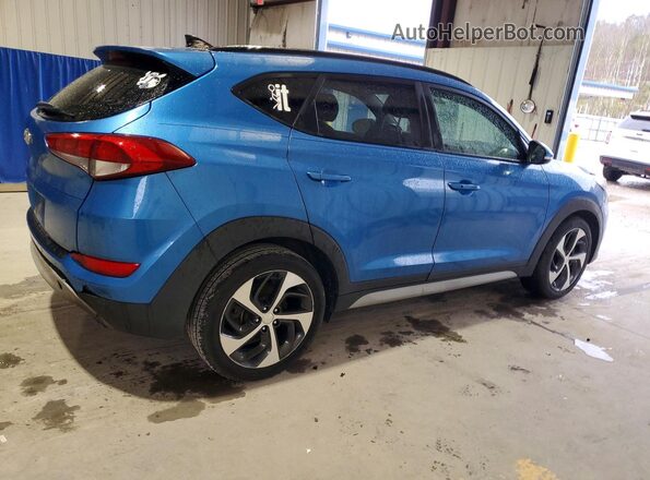 KM8J33A21JU696340 2018 HYUNDAI TUCSON Blue Передня права чверть