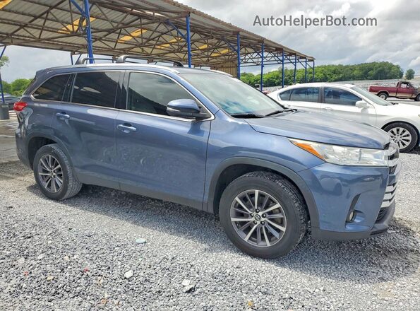 5TDKZRFH9KS326864 2019 TOYOTA HIGHLANDER Blue Front view