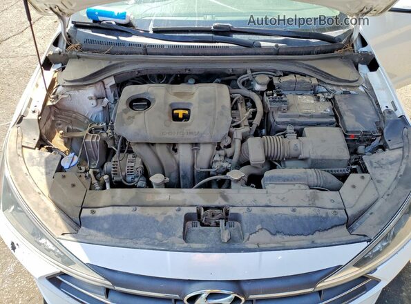 5NPD84LF6LH570853 2020 HYUNDAI ELANTRA White ძრავის განყოფილების ხედი