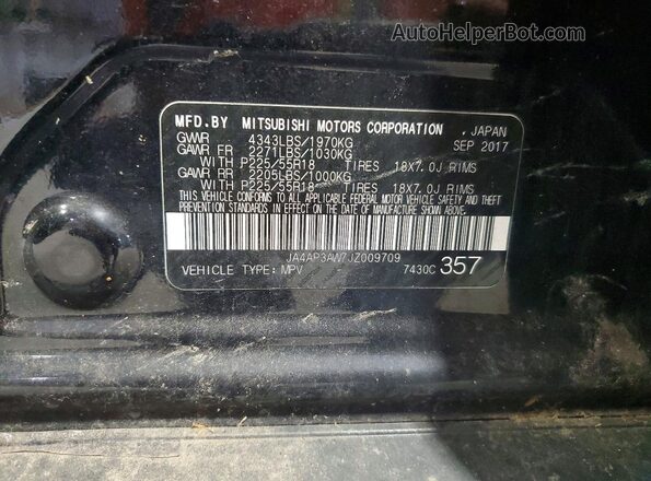 JA4AP3AW7JZ009709 2018 MITSUBISHI OUTLANDER Black Vista interior de 360 grados