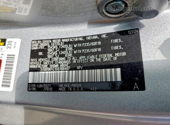 5TDDSKFC1SS166407 2025 TOYOTA SIENNA Silver 