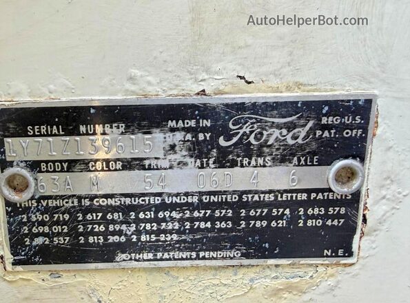 1Y71Z139615 1961 FORD THUNDERBIRD Two Tone 