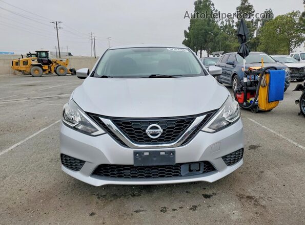 3N1AB7APXKY372167 2019 NISSAN SENTRA Silver Widok z tyłu