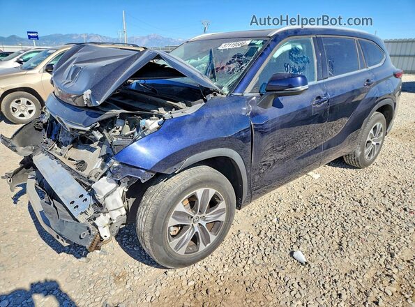 5TDGZRAH6NS117132 2022 TOYOTA HIGHLANDER Blue Trasero izquierdo