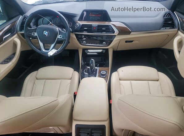5UXTR9C50JLD62250 2018 BMW X3 White Instrument cluster view