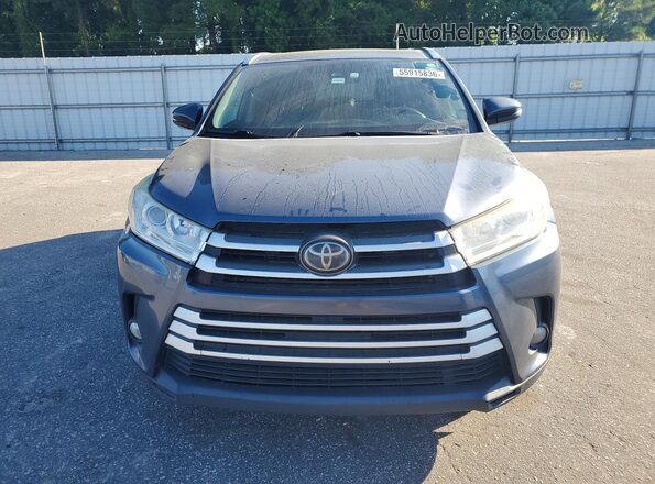 5TDKZRFH7JS280711 2018 TOYOTA HIGHLANDER Blue Vista trasera