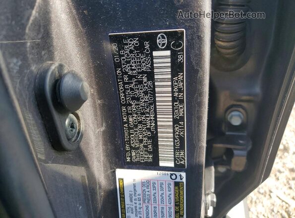 JTNKHMBX6L1077128 2020 TOYOTA C-HR Gray VIN sticker view