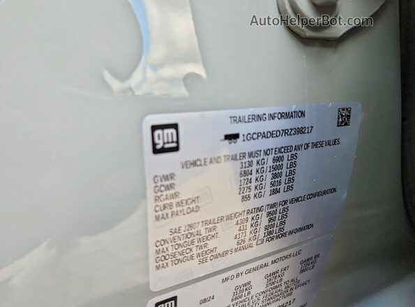 1GCPADED7RZ398217 2024 CHEVROLET SILVERADO Gray 