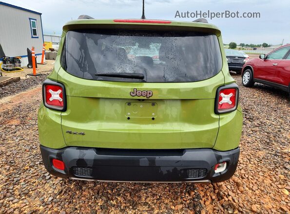 ZACCJBBT6GPC66009 2016 JEEP RENEGADE Green Widok wnętrza z przodu