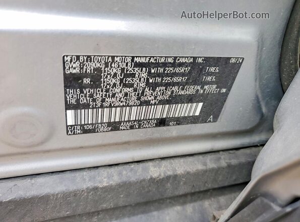 2T3F1RFV9RW479820 2024 TOYOTA RAV4 Silver 
