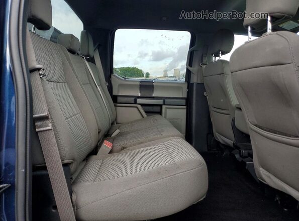 1FTEW1C51JFC66093 2018 FORD F150 Blue Вид задньої частини салону