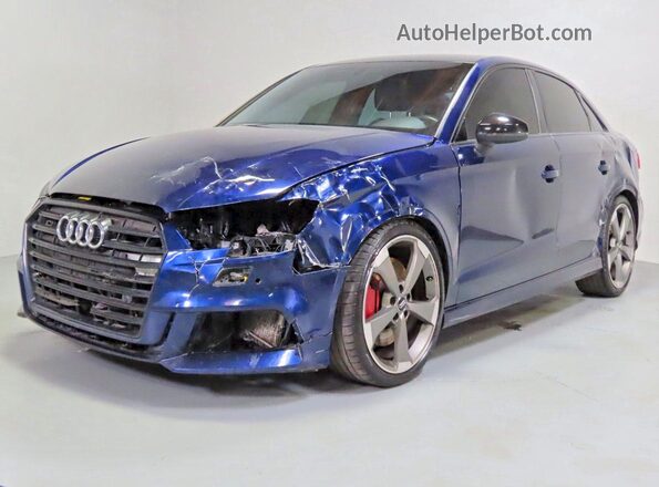 WAUB1GFF6KA100141 2019 AUDI S3 Blue Rear right