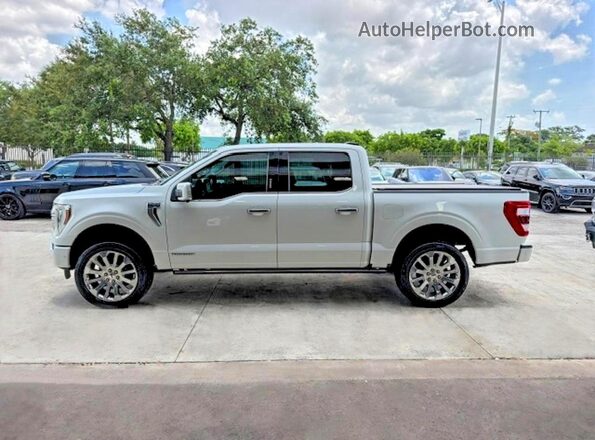 1FTFW1ED9MFB46636 2021 FORD F150 White VIN კოდის სტიკერის ხედი