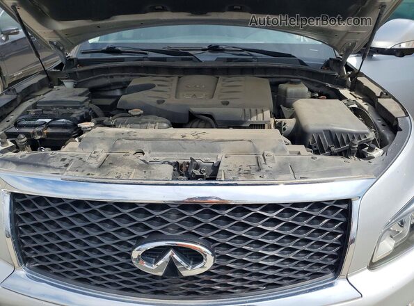 JN8AZ2NF0H9646346 2017 INFINITI QX80 Silver Widok naklejki z numerem VIN