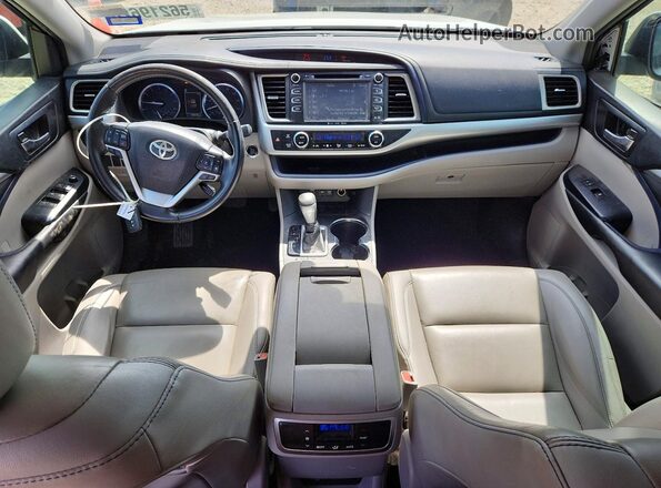5TDKZRFH5KS555851 2019 TOYOTA HIGHLANDER White ხელსაწყოთა პანელის ხედი