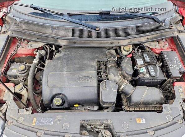 1FM5K7B87GGC53759 2016 FORD EXPLORER Red Vista de la etiqueta del VIN