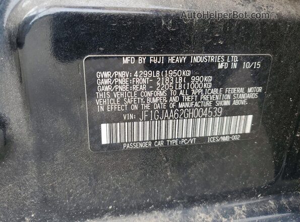 JF1GJAA62GH004539 2016 SUBARU IMPREZA Black 