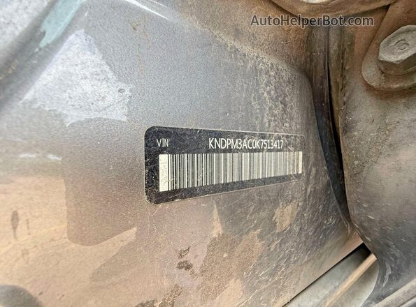 KNDPM3AC0K7513417 2019 KIA SPORTAGE Gray Вид задньої частини салону