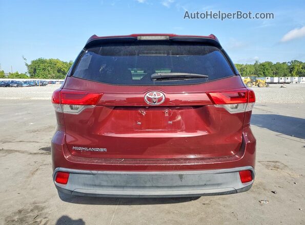5TDZZRFH9KS296411 2019 TOYOTA HIGHLANDER Red Front interior view