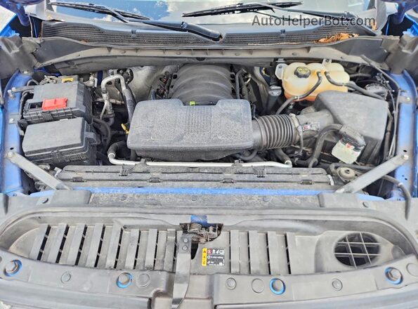 3GCUDFED4NG674658 2022 CHEVROLET SILVERADO Blue Engine compartment view