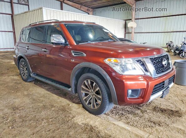 JN8AY2NF4JX300188 2018 NISSAN ARMADA Burgundy Vista frontal