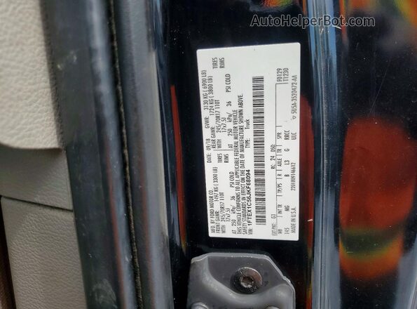 1FTEX1C56JKF68094 2018 FORD F150 Black Vista de la etiqueta del VIN