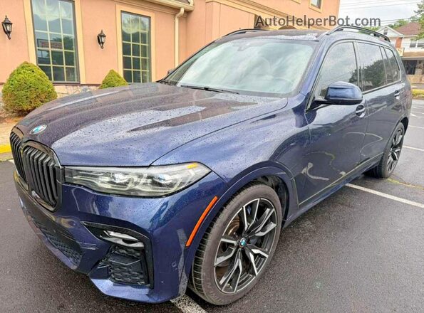 5UXCW2C04N9M02866 2022 BMW X7 Blue Հետևի ձախ