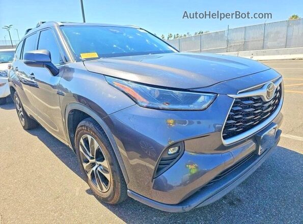 5TDGZRAH5MS520758 2021 TOYOTA HIGHLANDER Gray Rear left