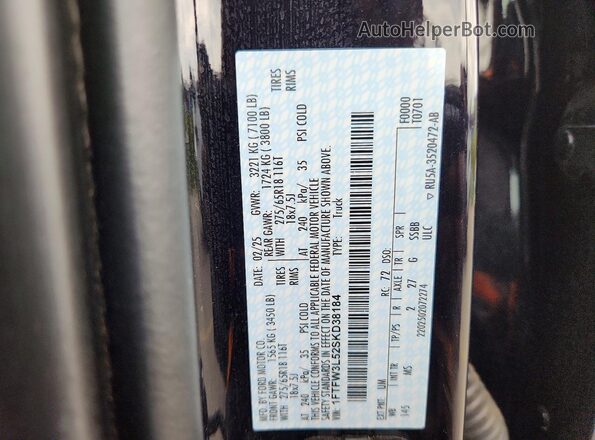 1FTFW3L52SKD38184 2025 FORD F150 Black 