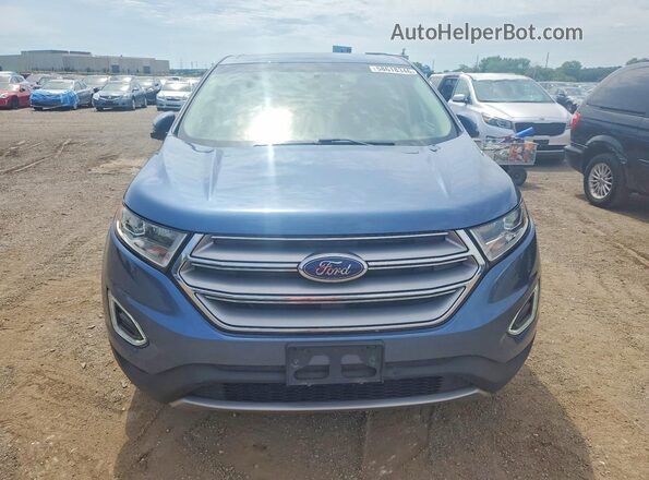 2FMPK4J91JBB49476 2018 FORD EDGE Blue უკანა ხედი