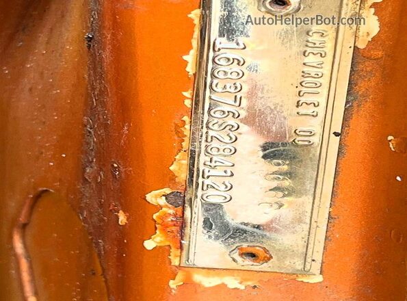 168376S284120 1966 CHEVROLET IMPALA Orange Widok wnętrza z tyłu