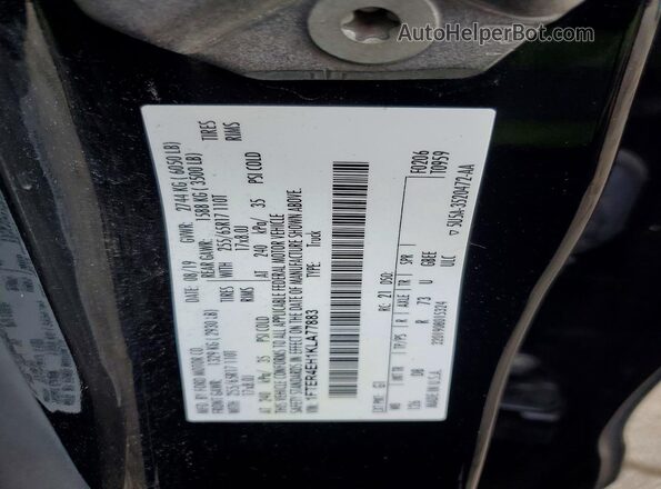 1FTER4EH1KLA77883 2019 FORD RANGER Black 