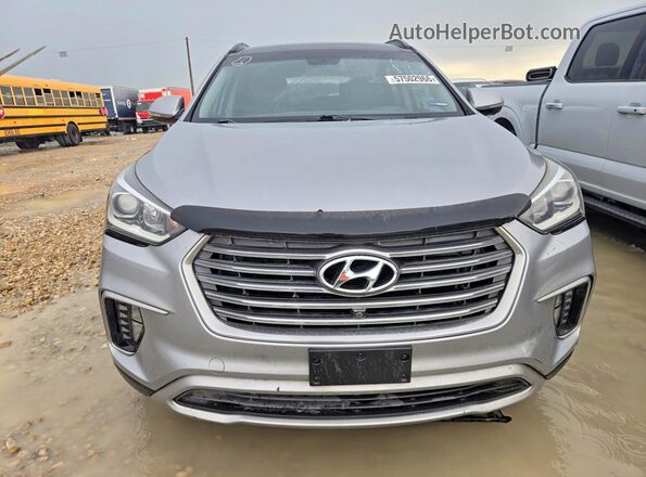 KM8SR4HF7HU167969 2017 HYUNDAI SANTA Gray Widok z tyłu