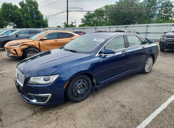 3LN6L5F93HR602113 2017 LINCOLN MKZ Blue Rear left