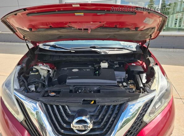 5N1AZ2MH7JN167140 2018 NISSAN MURANO Red Առջևի վահանակի տեսք