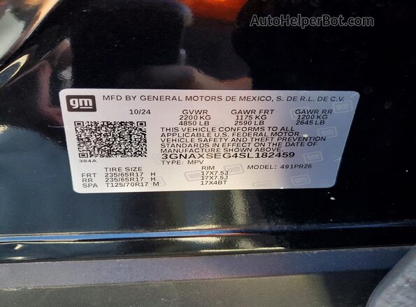 3GNAXSEG4SL182459 2025 CHEVROLET EQUINOX Black 