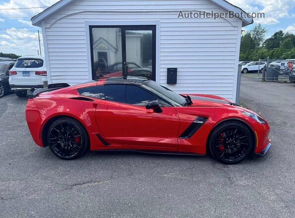 1G1YS2D66H5606157 2017 CHEVROLET CORVETTE Red უკანა ხედი