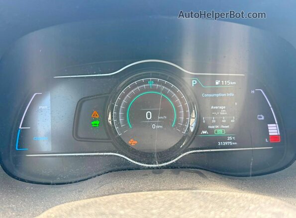 KM8K23AG9MU118607 2021 HYUNDAI KONA White Вид щитка приладів